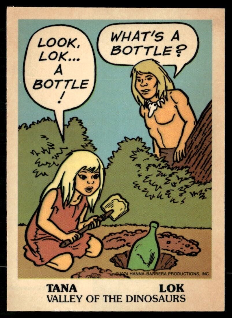 1974 Wonder Bread Magic Trick Trading Card #11; Valley of the Dinosaurs Tana/Lok