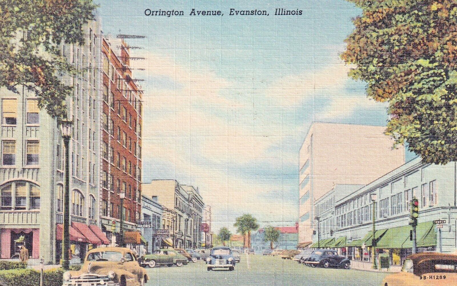 Postcard IL Evanston Illinois Orrington Avenue  I9