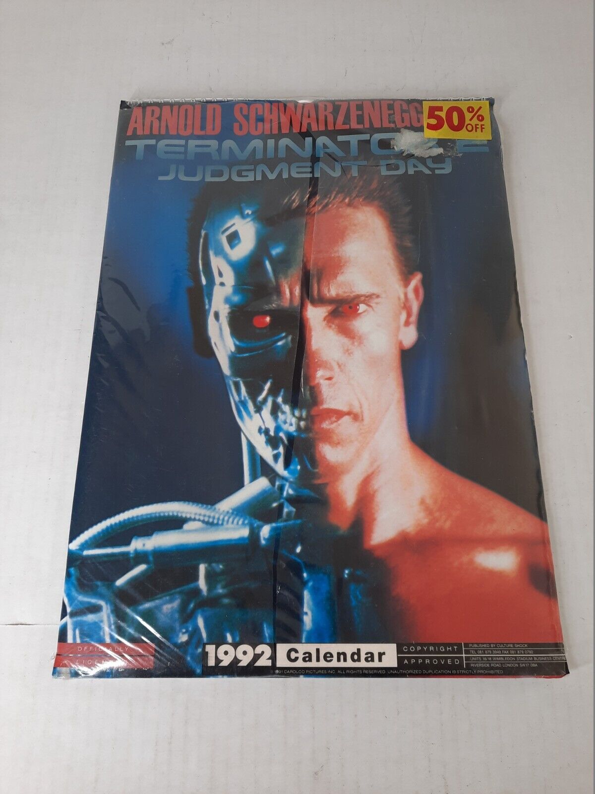 Terminator 2 Calendar 1992 New Sealed Vintage T2 Judgement Day Original Licensed
