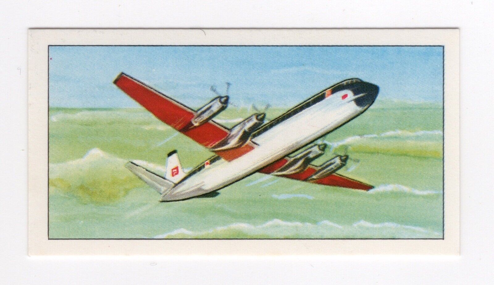 International Air-Liners Card 1956 BEA Vickers Armstrong Vanguard 951