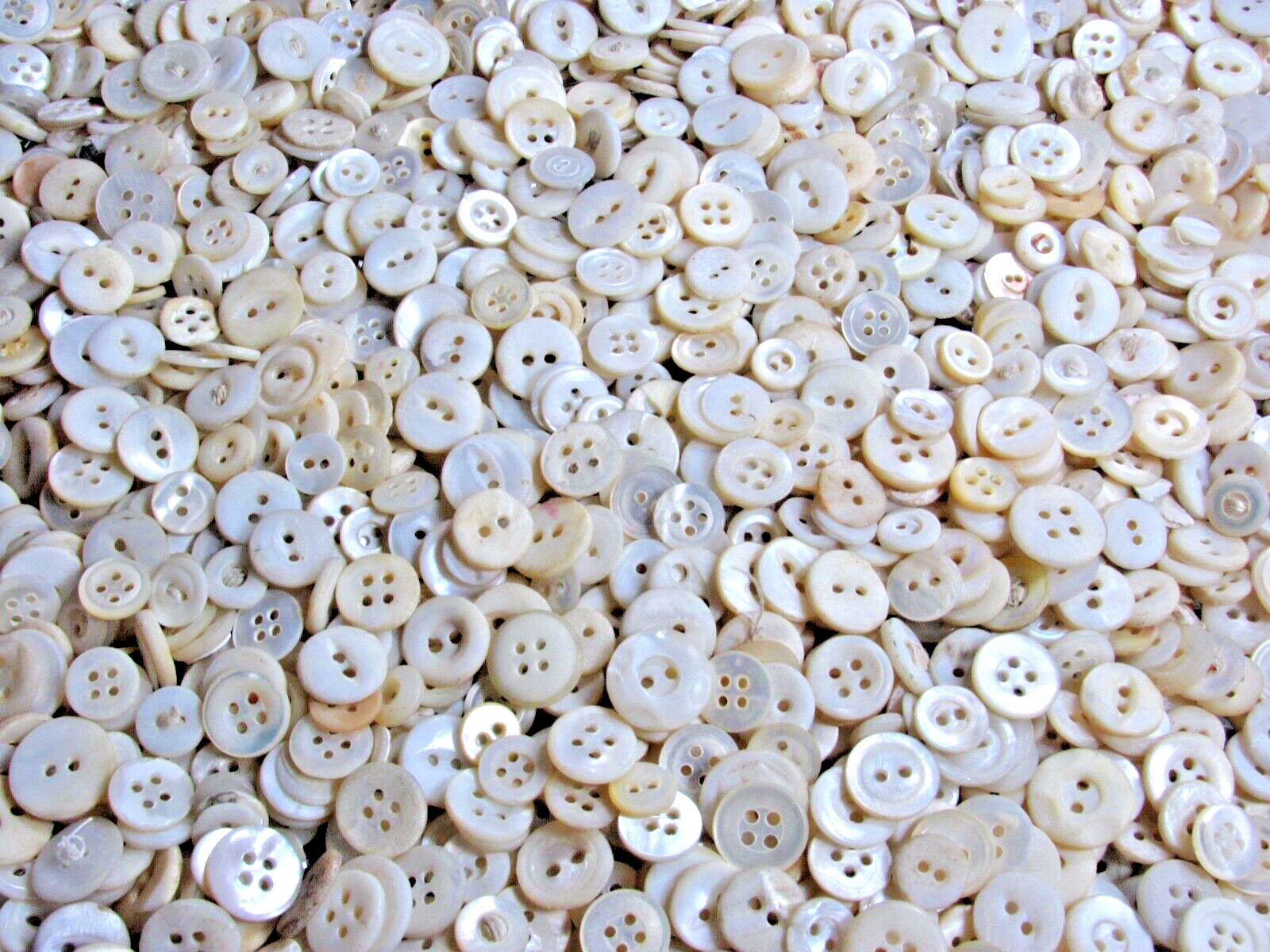 VTG Mother of Pearl buttons 1/8 to 1/2