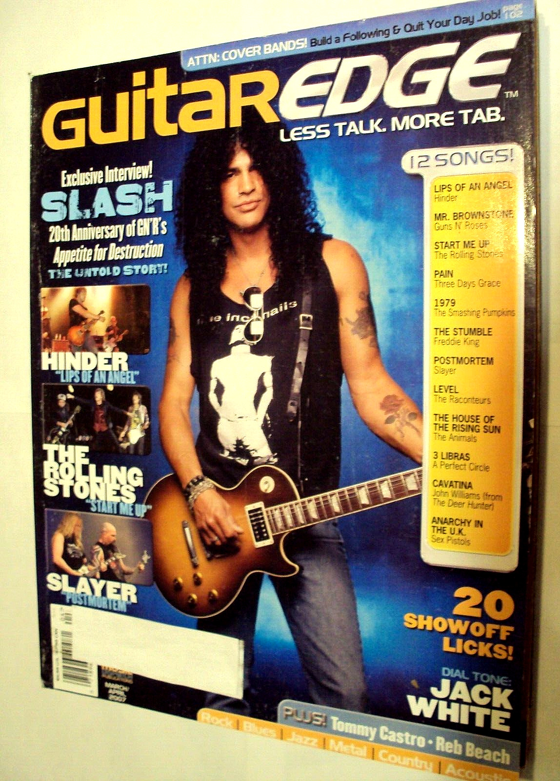 GUITAR EDGE Magazine Mar/Apr 2007 Slash Guns n Roses Perfect Circle Sex Pistols