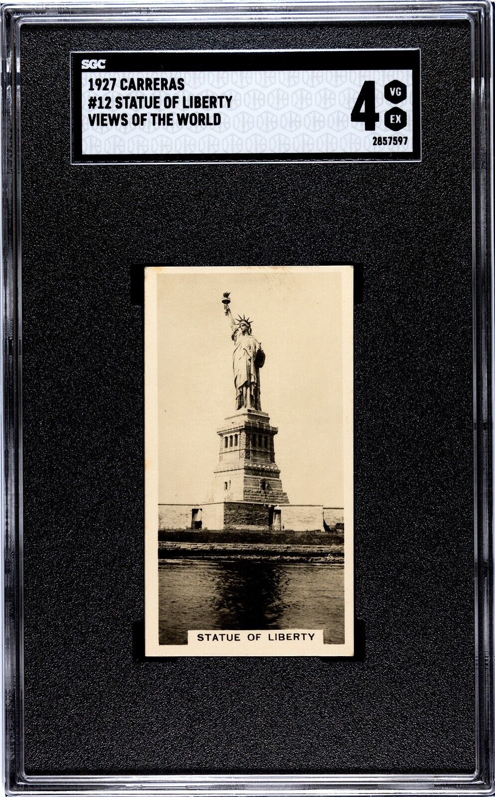 1927 Carreras Statue Of Liberty Real Photo Card SGC 4 psa