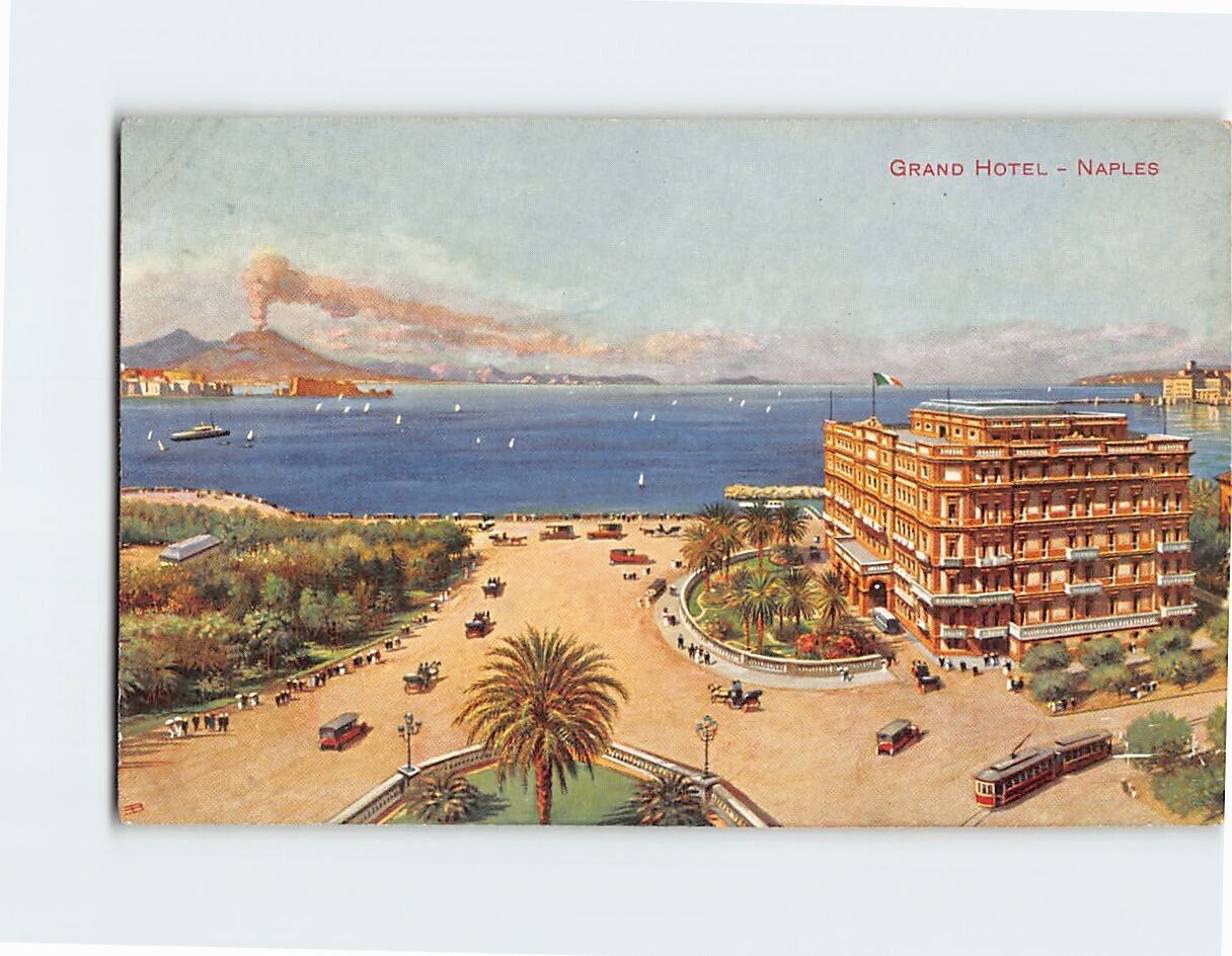 Postcard Grand Hotel, Naples, Italy