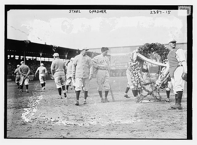 Manager Jake Stahl,Larry Gardner,catcher Bill Carrigan,Boston AL,Baseball,1912