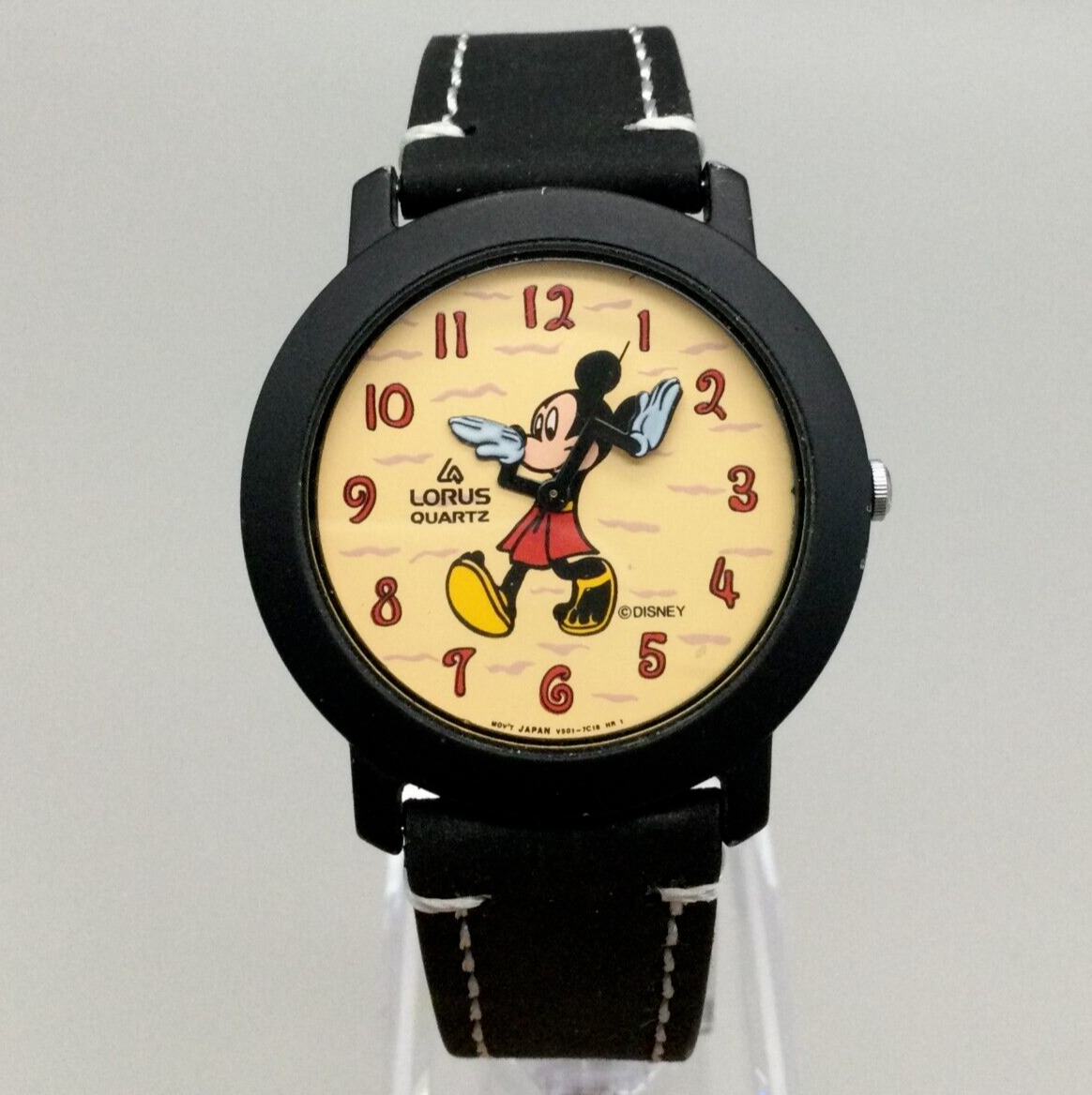 Lorus Disney Watch Men Mickey Mouse Walk Like an Egyptian V501-7A2B New Battery