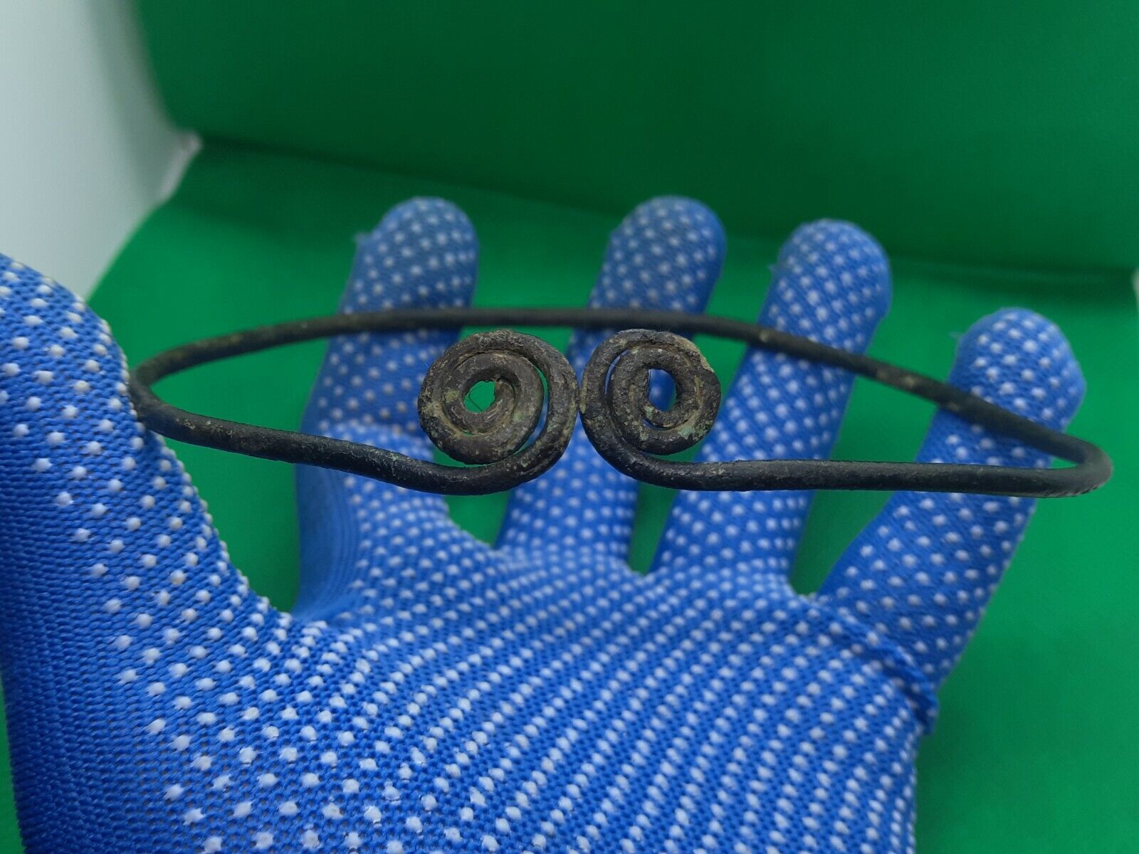 Antique bronze necklace of the Bronze Age.