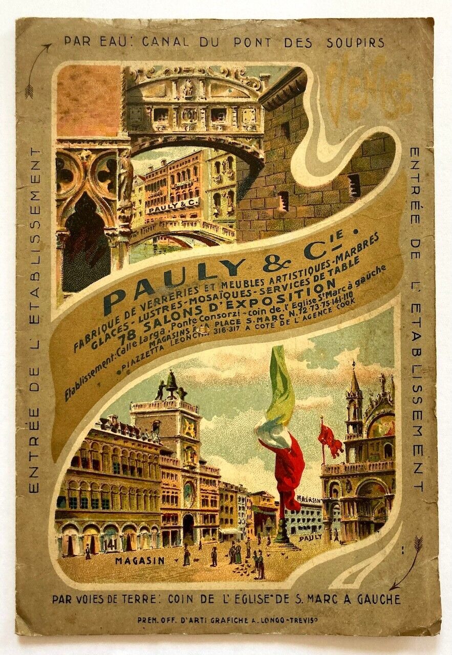 Original Vintage Travel Brochure - VENEZIA - VENICE - PAULY & CIE - MAP - 1930s