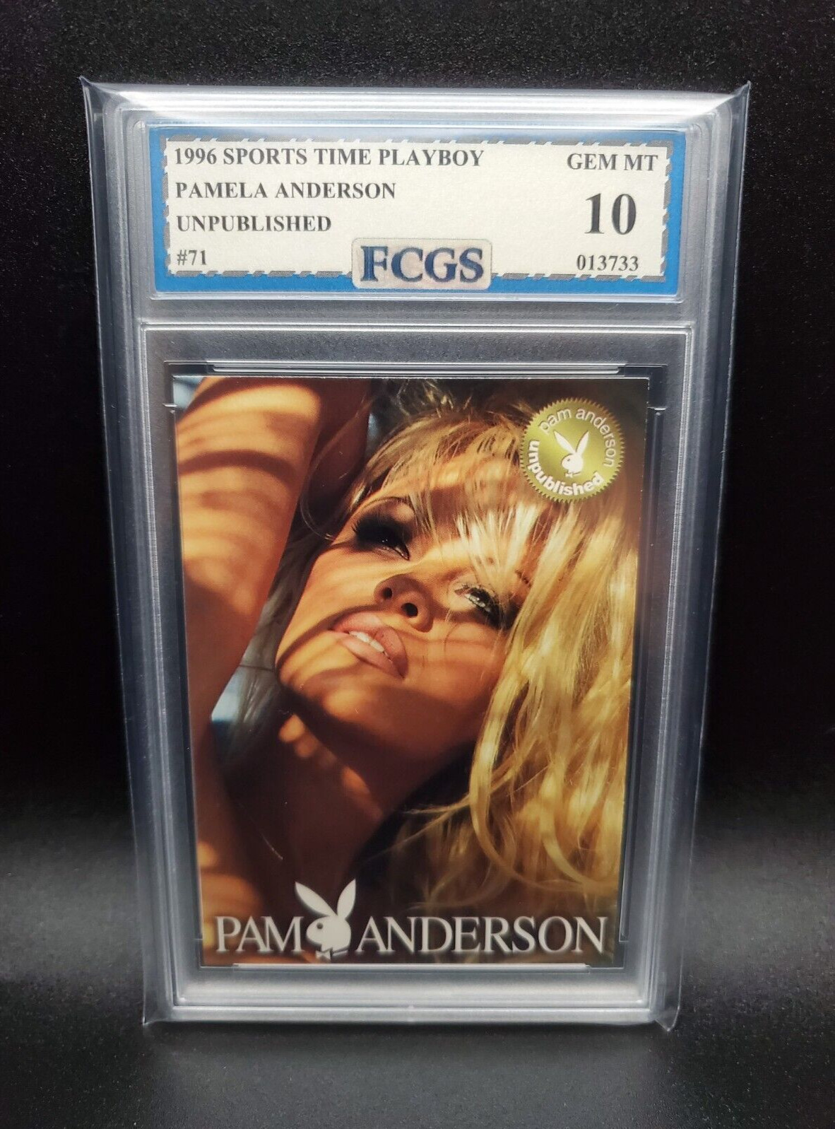 Pamela Anderson #71 (1996) Sports Time Playboy Unpublished - Graded 10 [GEM-MT]