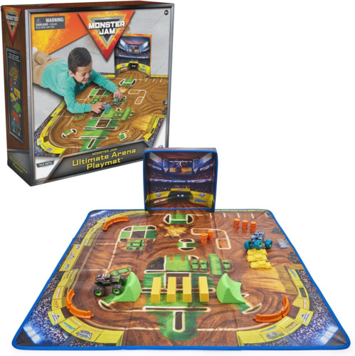 Monster Jam, Ultimate Arena Playmat & Storage with 2 Exclusive Monster... 