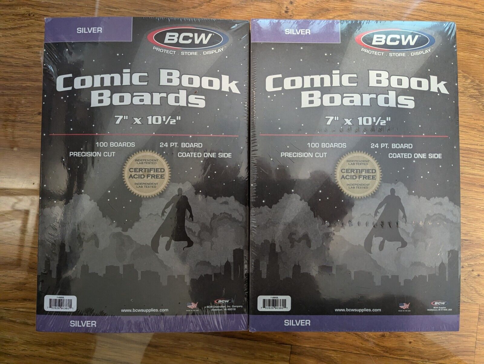 BCW Silver Comic Book Backer Boards 2Packs of 100 (200 Total Acid Free) Sealed