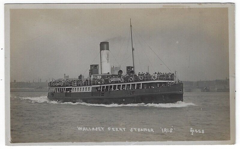 RPPC, Wallasey Ferry Steamer \