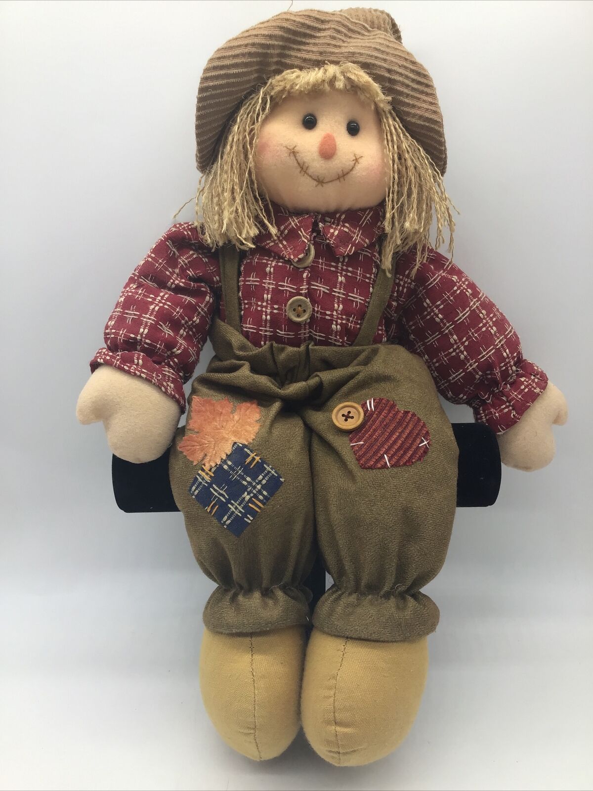 2003 Vintage Prima Creations Primitive Sitting Fall/Thanksgiving Scarcrow Doll
