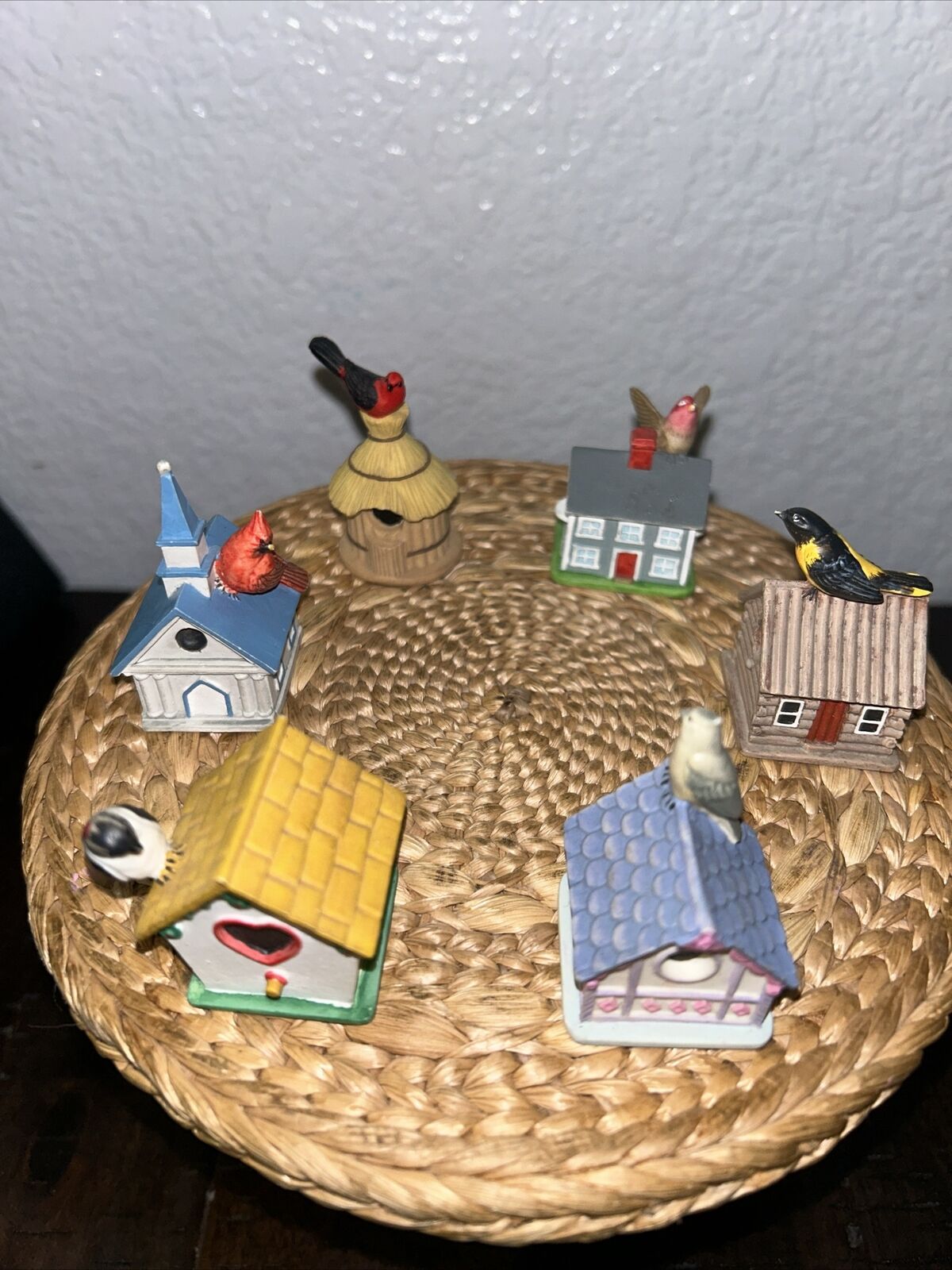 Vintage Lenox Miniature Bird Houses Lot Of 6 Retired Collectible