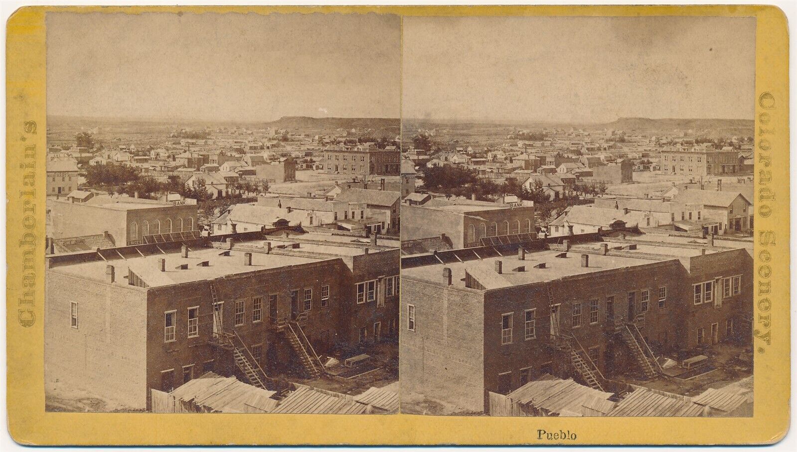 COLORADO SV - Pueblo Panorama - WG Chamberlain 1870s