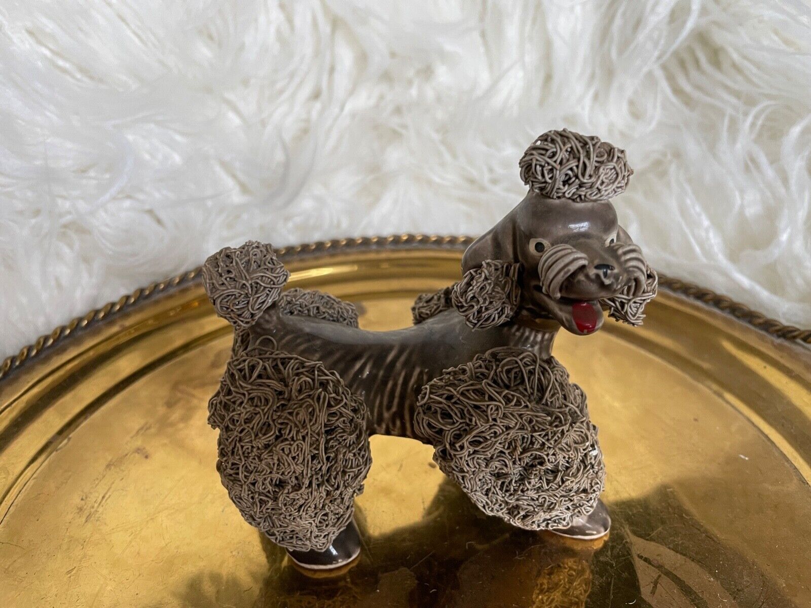 Vintage 40’s Spagetti Poodle- Gray-clearance