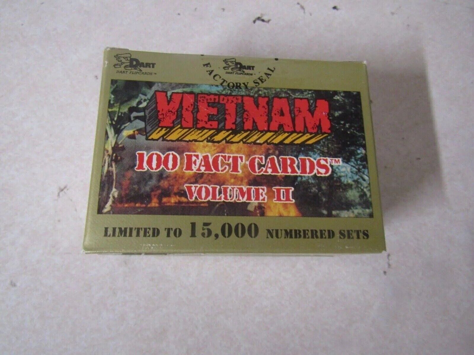 1991 Dart Flipcards, “VIETNAM” Fact Cards Vol.2, #1 to 100 Comp, Factory Sealed