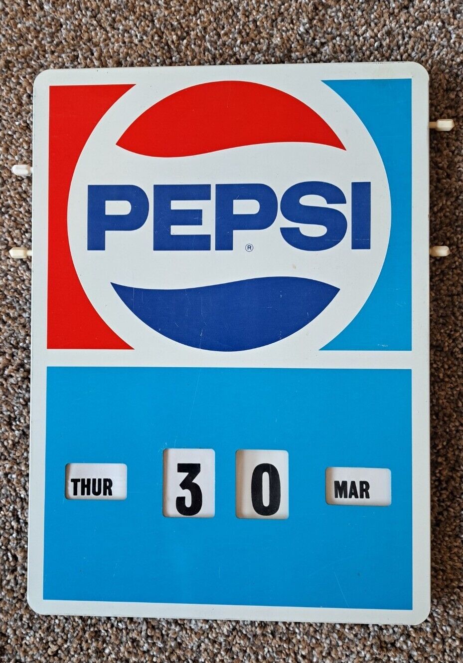 Pepsi Calendar 1990\'s Original Metal Sign
