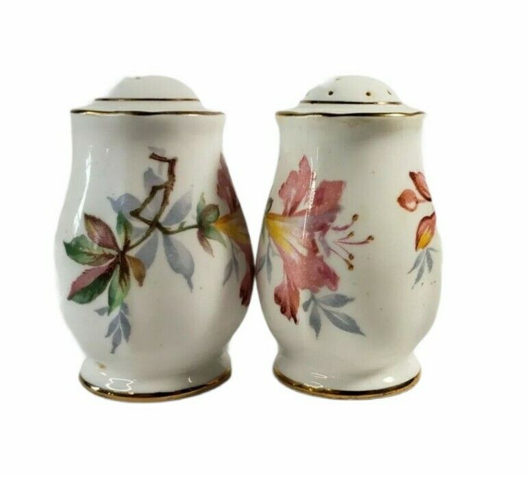 Vintage Fine Bone China England Salt Pepper Shakers from England - Dinner Party