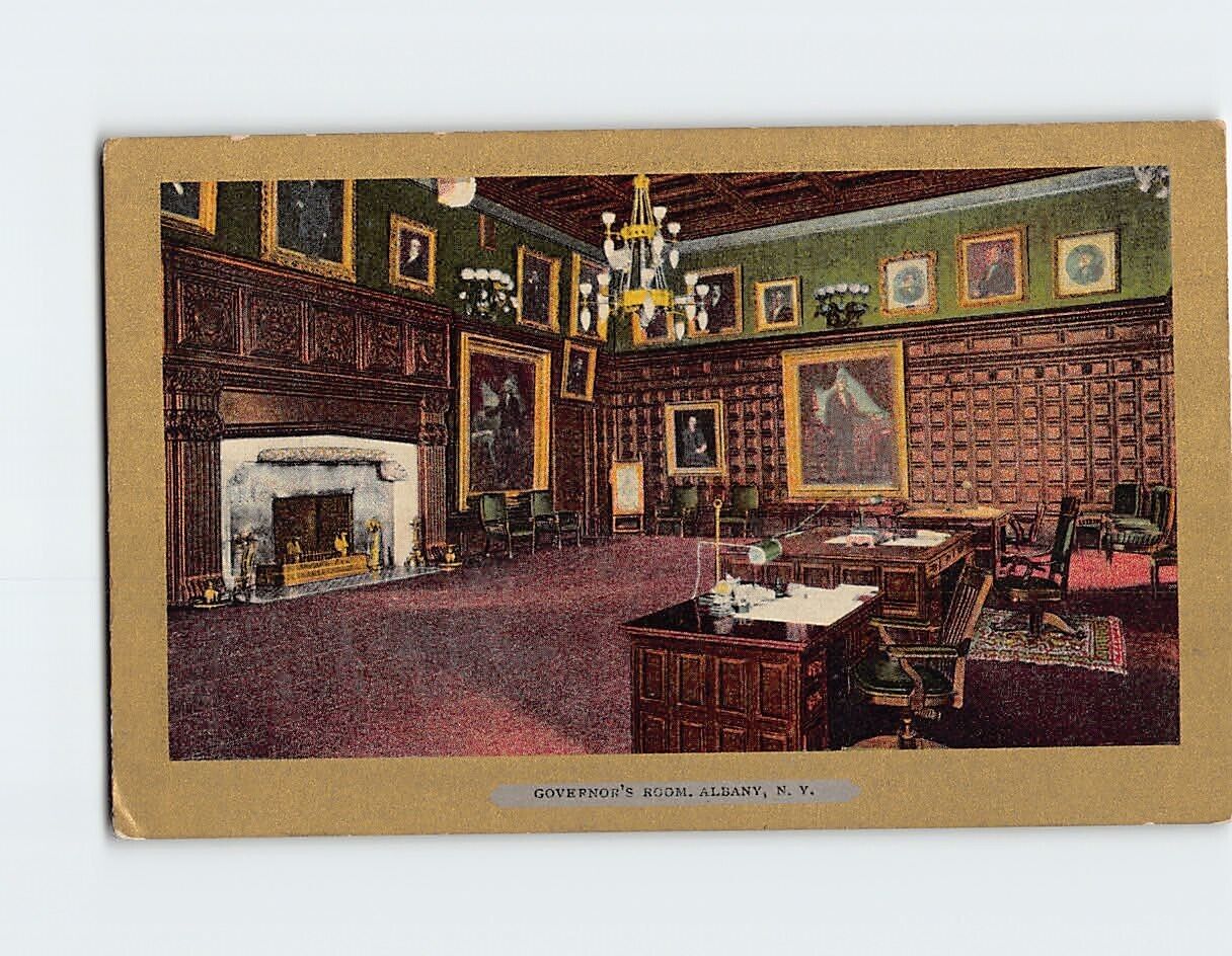 Postcard Governor\'s Room Albany New York USA