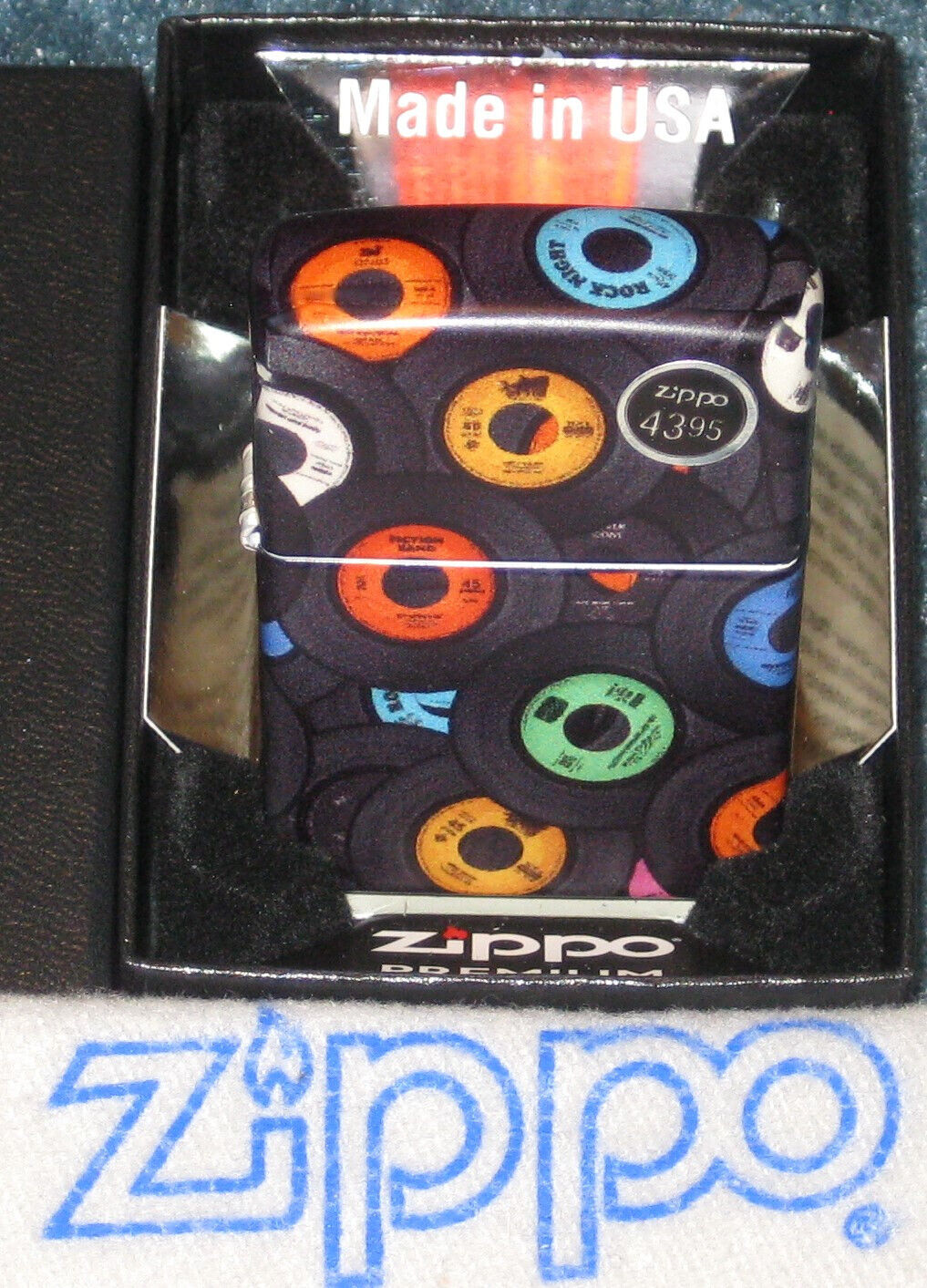 ZIPPO 540 DESIGN Lighter RECORDS  45\'s Vinyl NEW Made in U.S.A. 48770 MINT