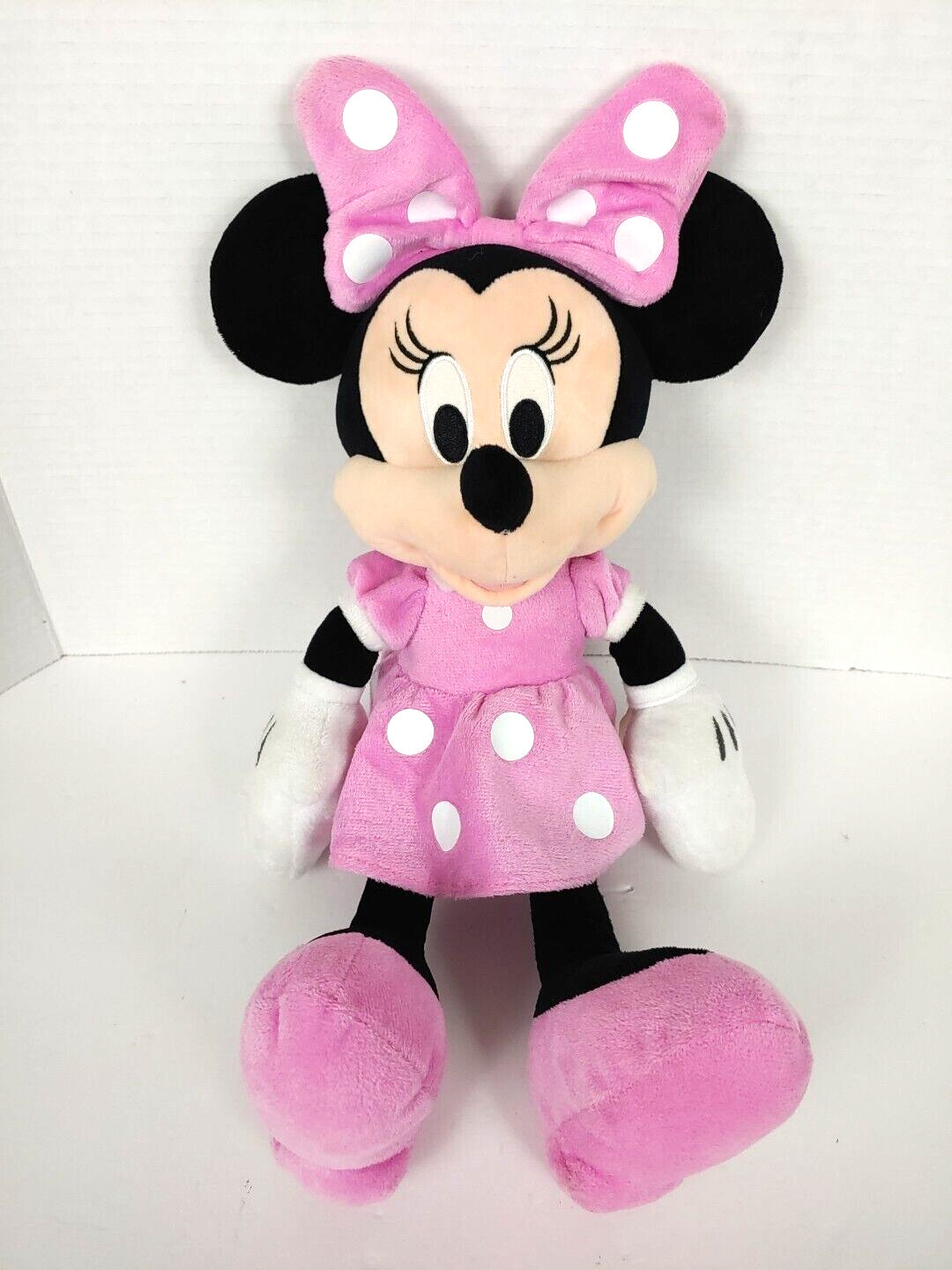 Minnie Mouse plush, pink dress / white polka dots (Disney) | Pre-owned, clean