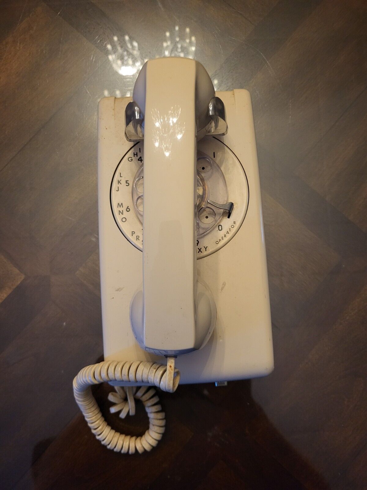 Vintage Beige Bell Systems Western Electric ITT Rotary Wall Phone Not Tested