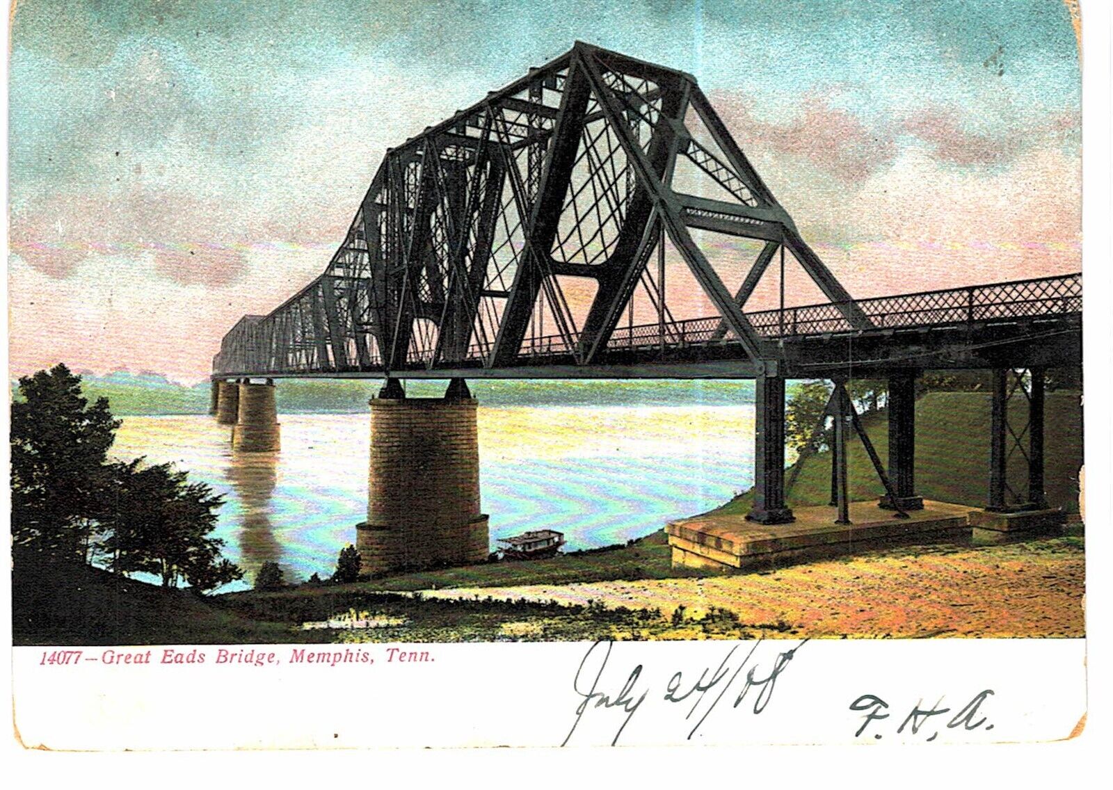Memphis Great Eads Bridge 1908 TN