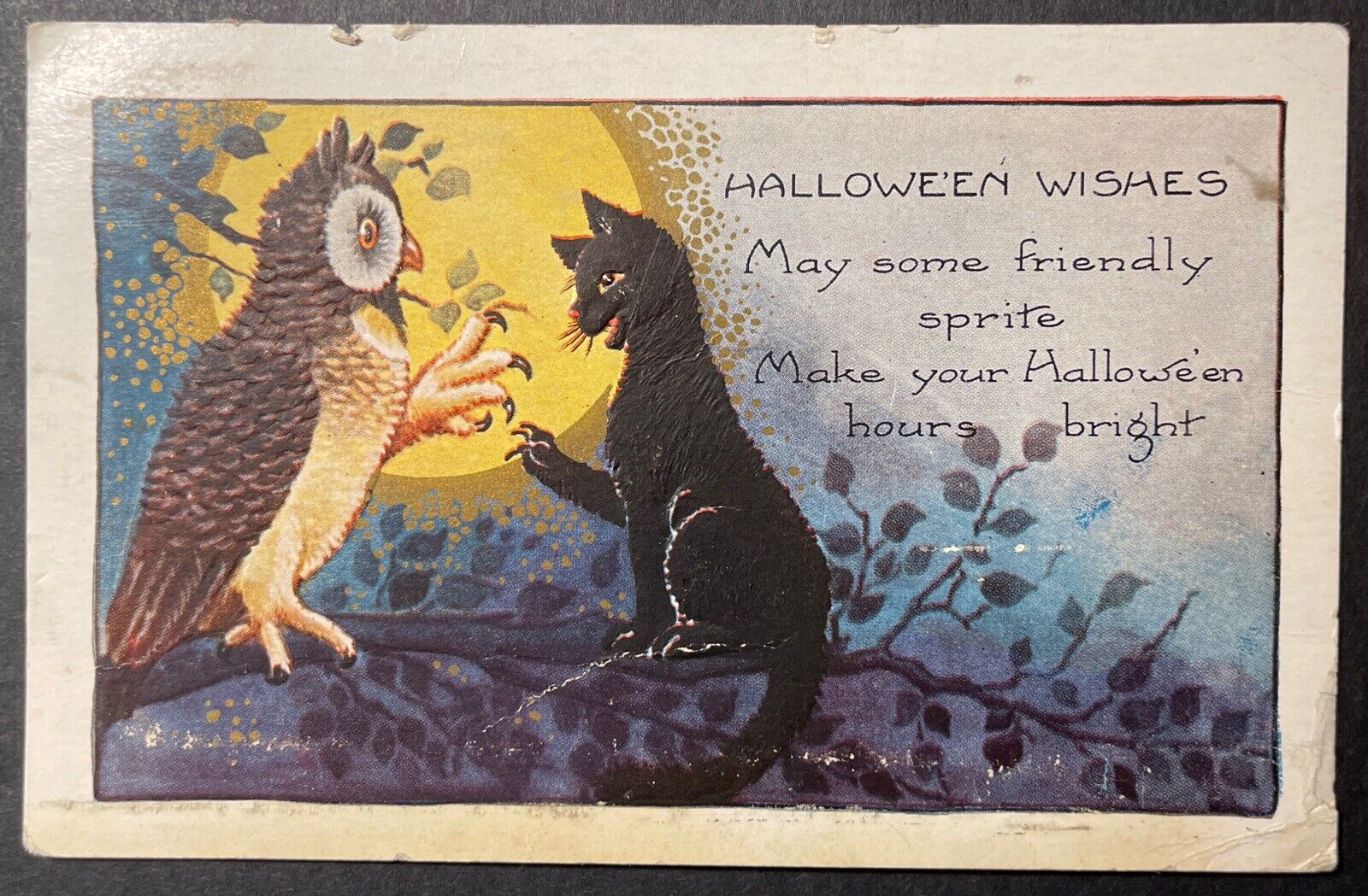 Hallowe'en Wishes printed embossed 1925 Denver