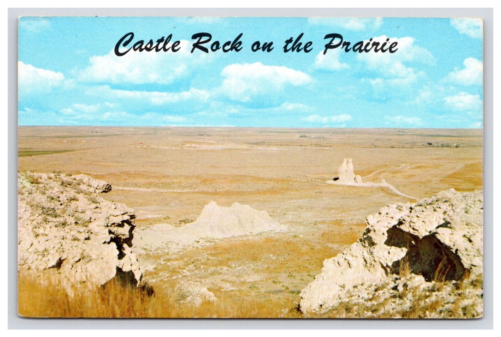 Postcard: KS Wagon Trails Over The Plains, Castle Rock, Kansas - Unposted