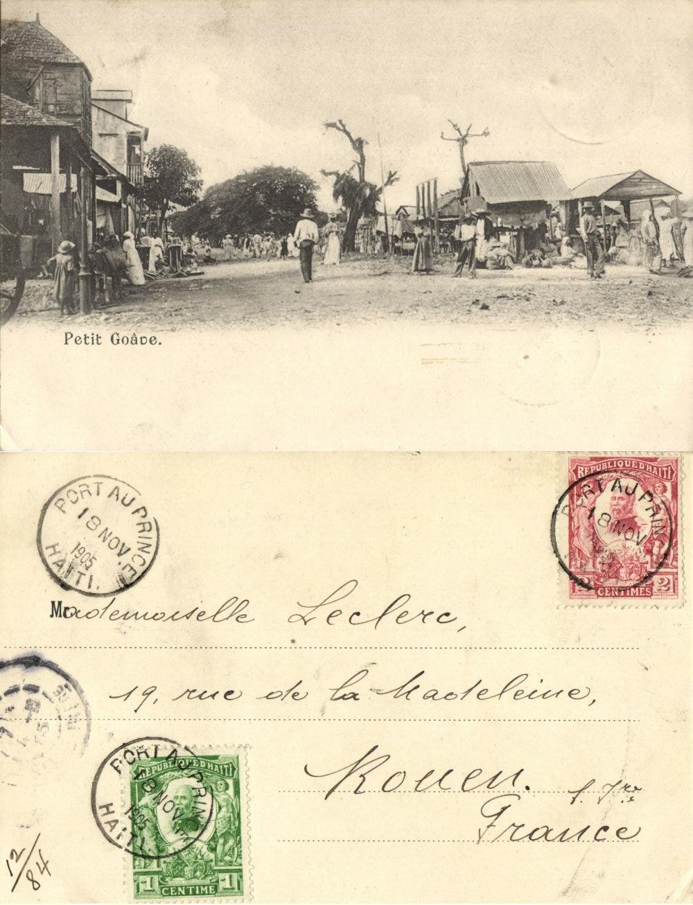 haiti, PETIT-GOÂVE, Street Scene (1905) Postcard