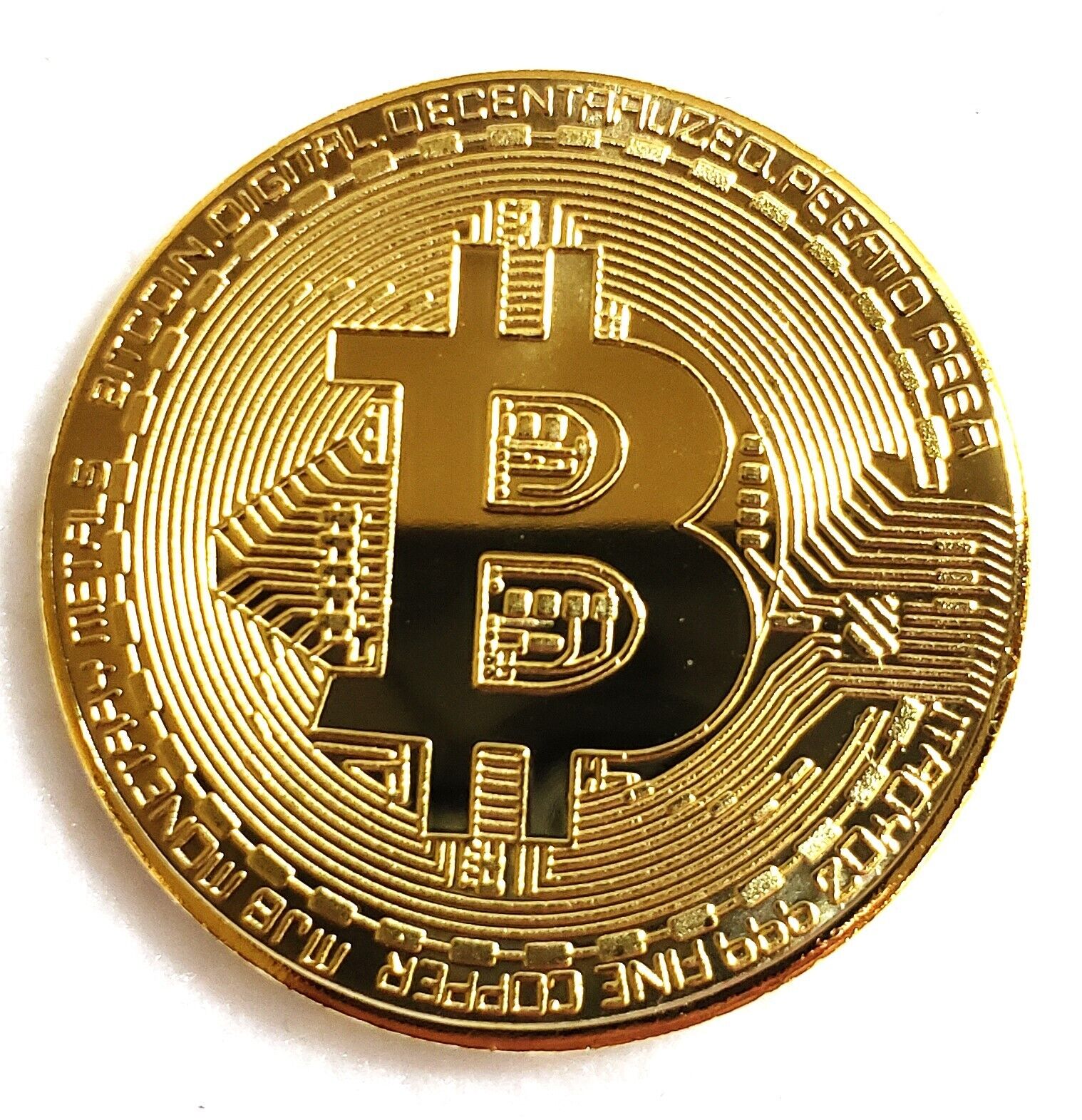 Bitcoin 1 Ounce Gold Color Coin