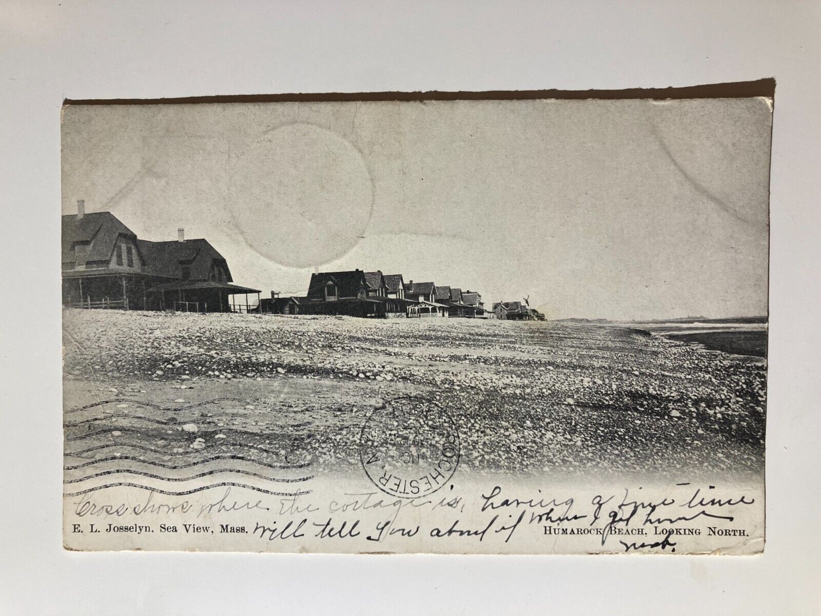 1907 E. L. Josselyn Sea View Massachusetts Scenic Photo Postcard