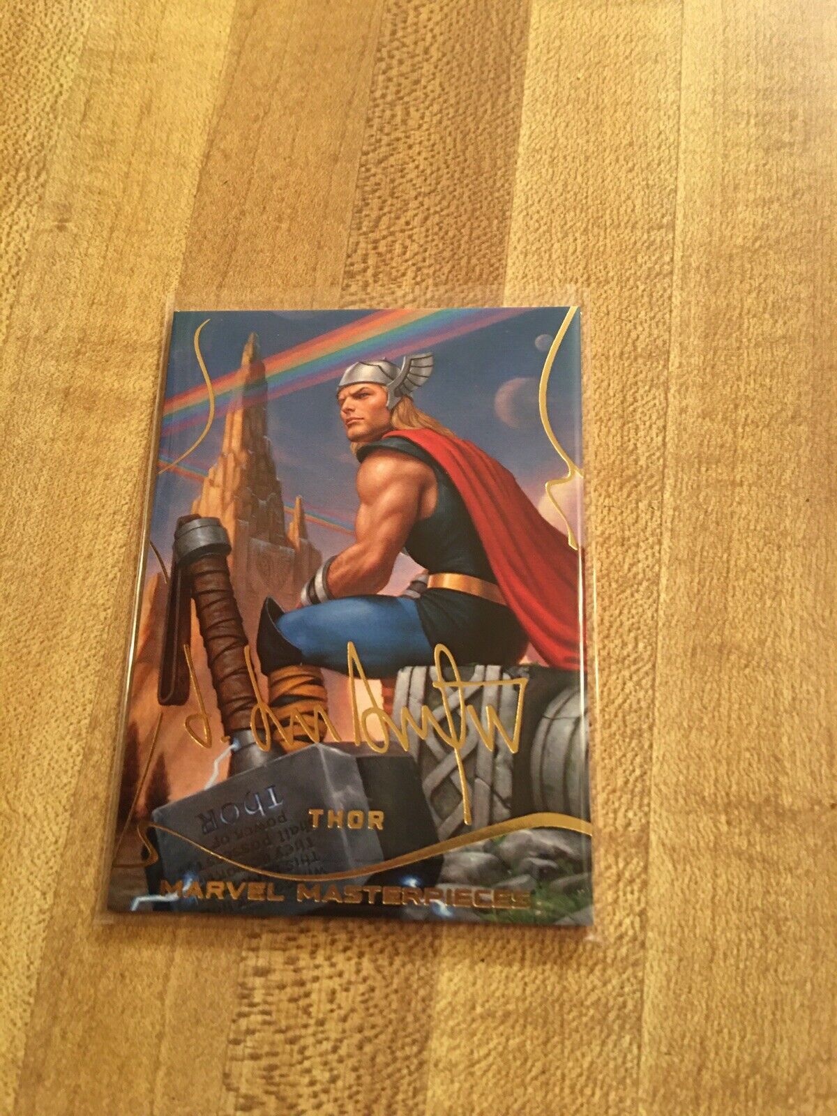 2022 SKYBOX MARVEL MASTERPIECES THOR CARD #89 TIER LEVEL 4 GOLD SIGNATURE SERIES