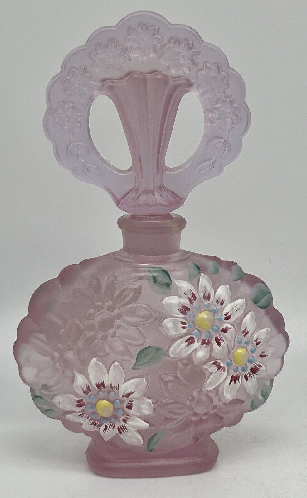 Pink Fenton Glass Perfume Bottle 95th Anniversary