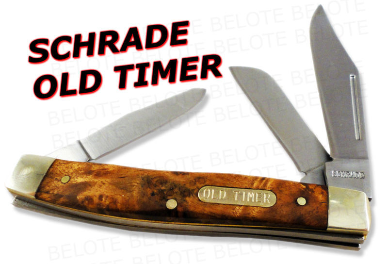 Schrade Old Timer Senior 3-Blade Knife Ironwood 8OTW