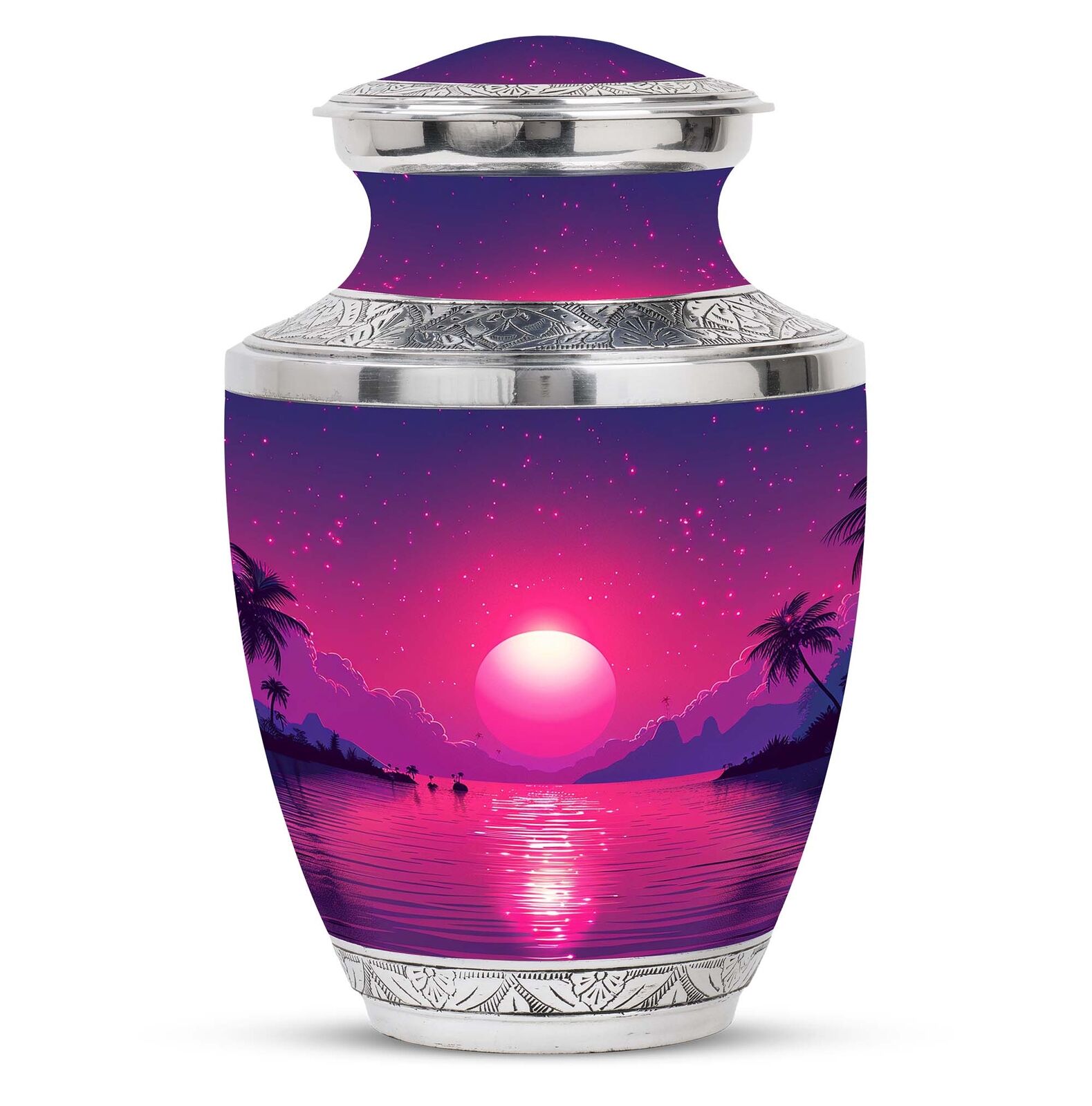 A Celestial Dance at Tropical Twilight Large Urns For Ashes Size 10 Inch