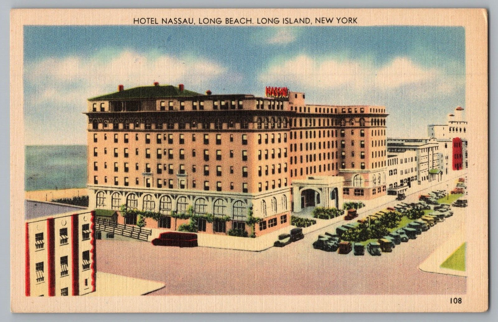 Postcard Hotel Nassau, Long Beach, Long Island, New York