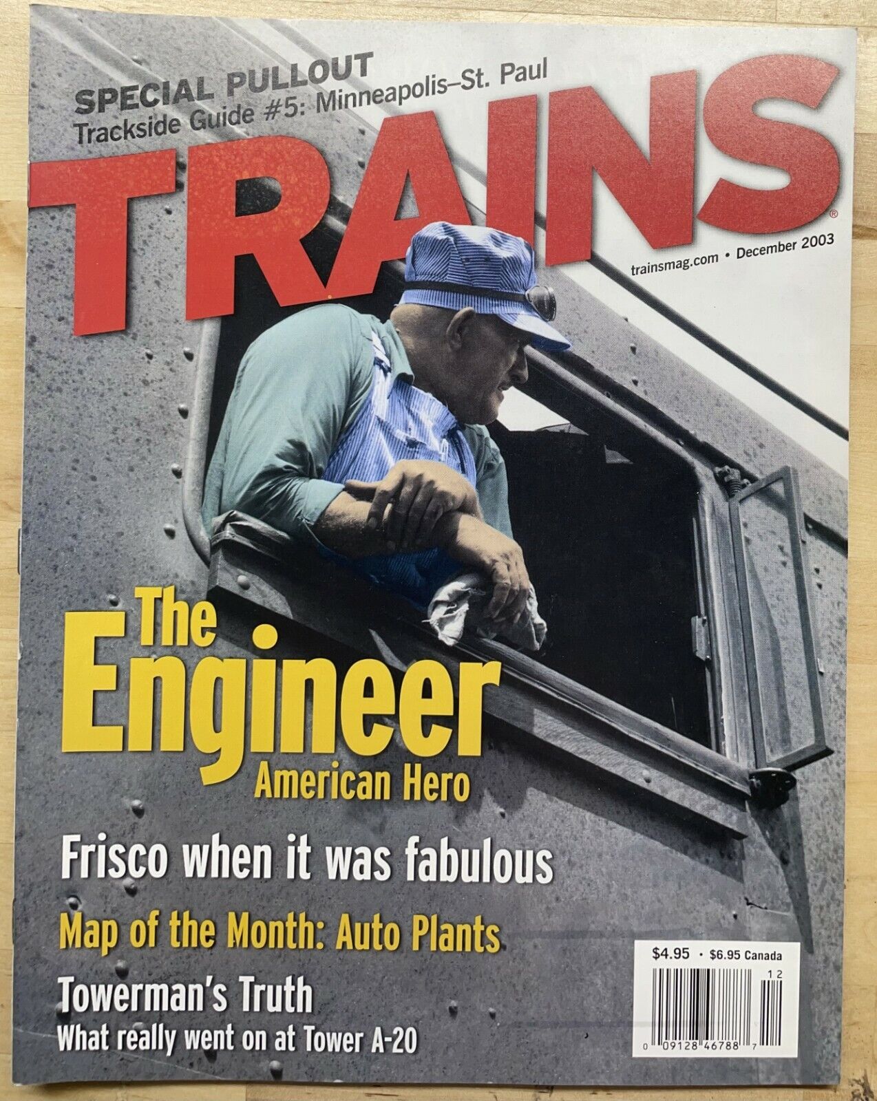 TRAINS Magazine December 2003 THE ENGINEER, Frisco, Springfield MO 1955, Tower