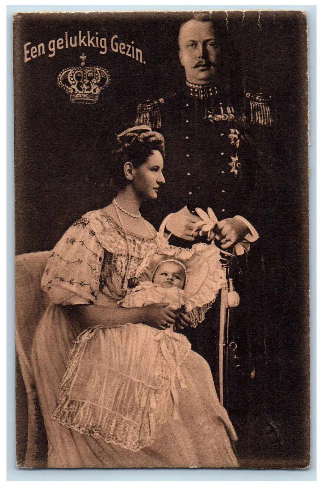 Amsterdam Netherlands Postcard A Happy Family King and Queen 1909 Posted