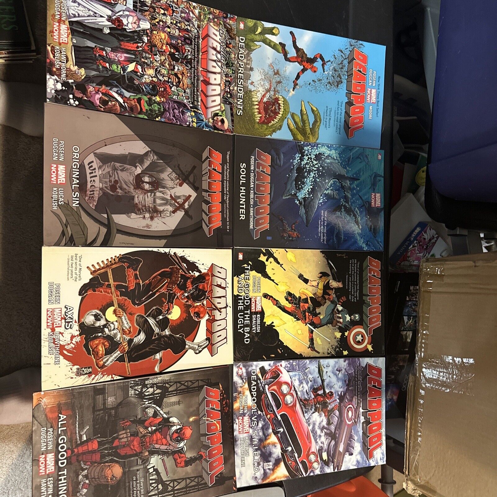 Deadpool Marvel Comics TPB Lot Duggan Posher Vol 1,2,3,4,5,6,7,8 