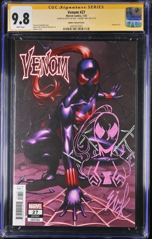 Venom (2024) # 27 (CGC SS 9.8)  Signed & Sketch Kiat  \