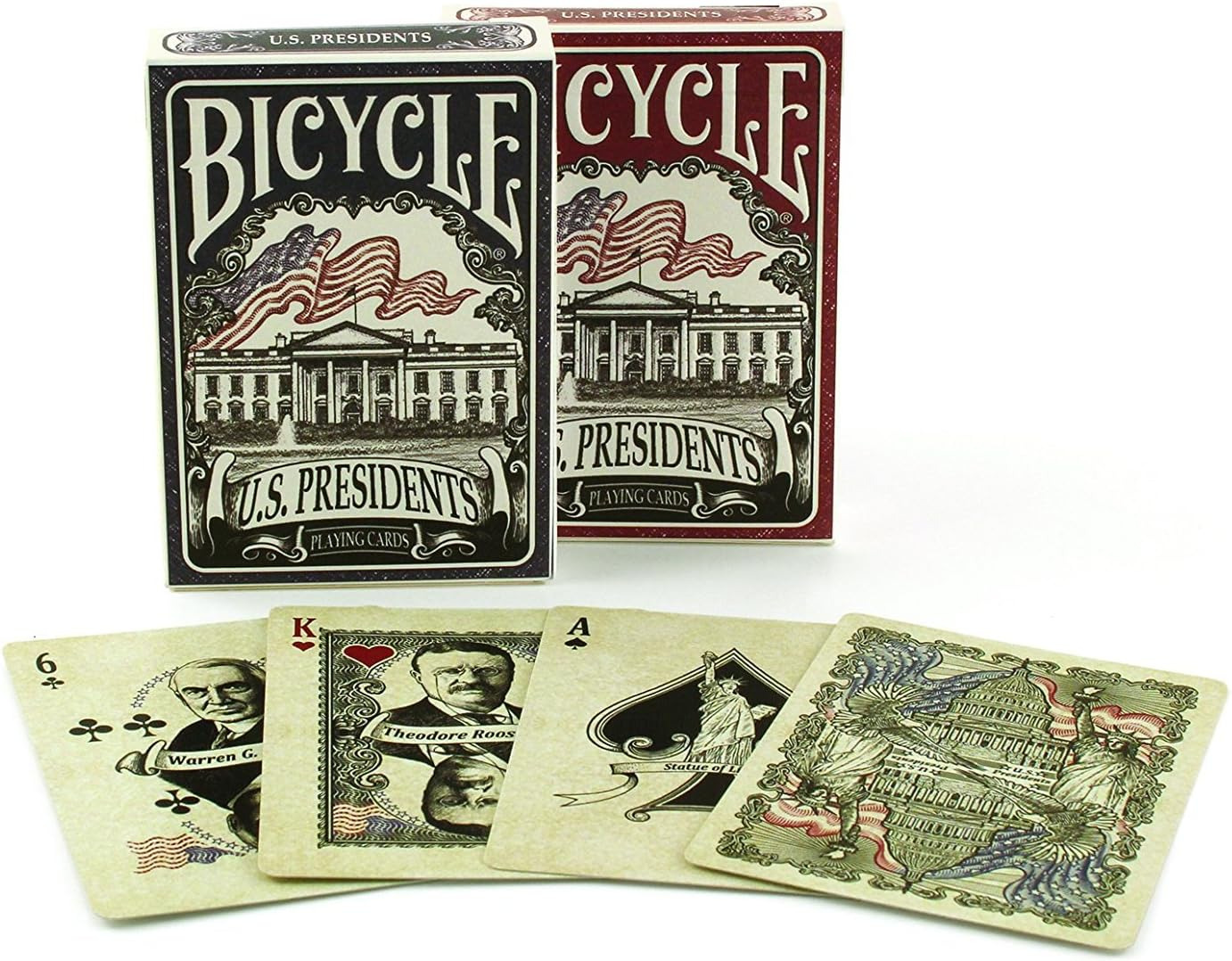 Bicycle Poker Size Playing Cards, US Presidents, 2-Pack