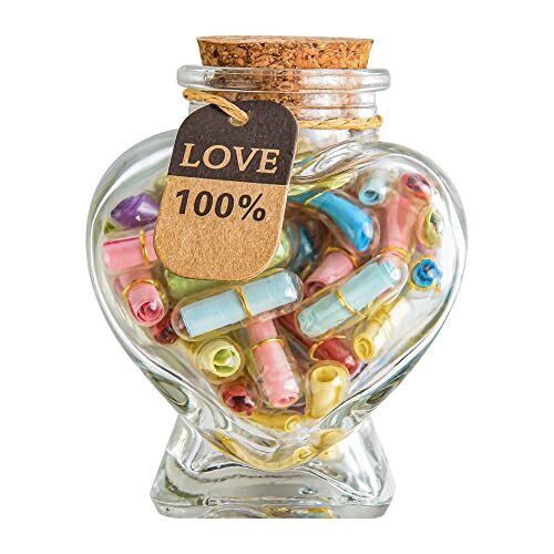 45 Pcs Love Capsules Message In A Glass Bottle for Birthday Valentines