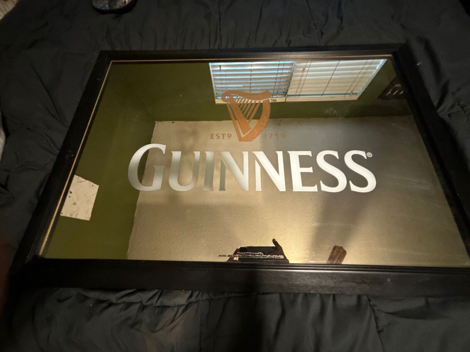Vintage Guinness Mirror Large Rare Authentic 40”X28”