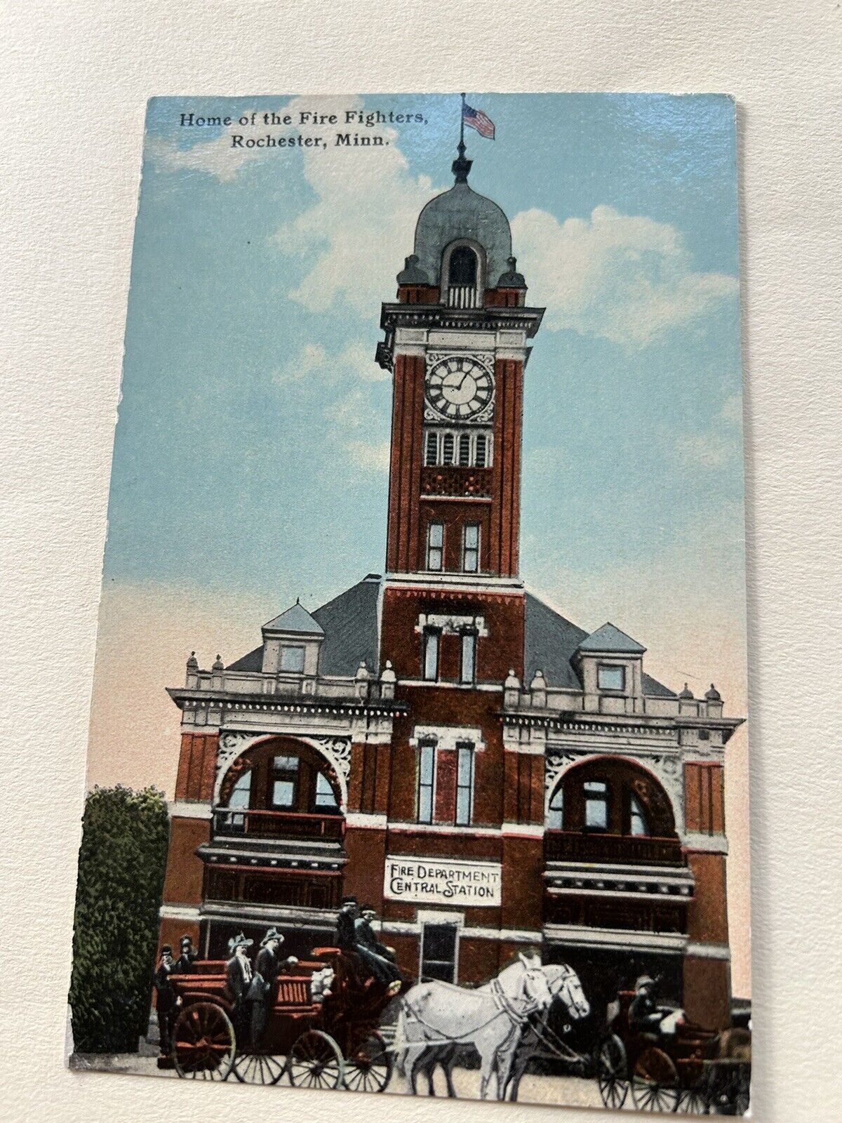 Home Of The Fire Fighters Rochester, Minn. postcard Pc2