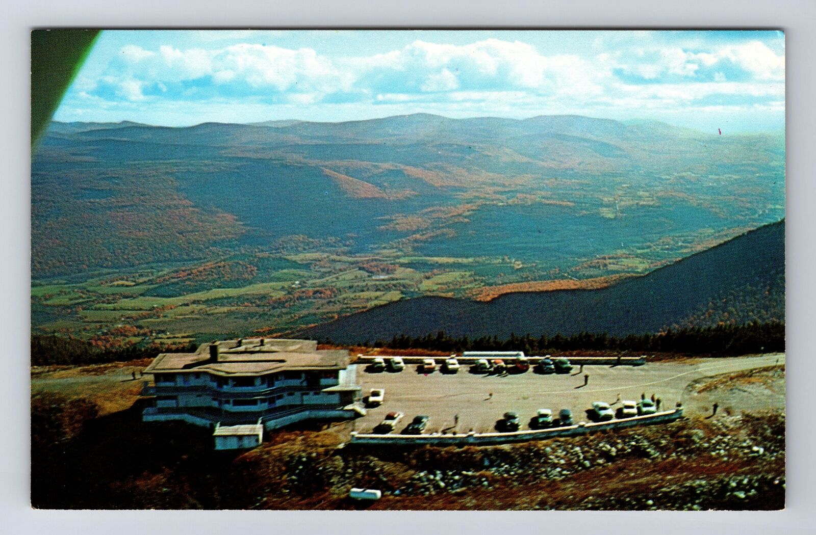 Manchester VT-Vermont, Aerial Sky Line Inn, Summit Mt Equinox, Vintage Postcard