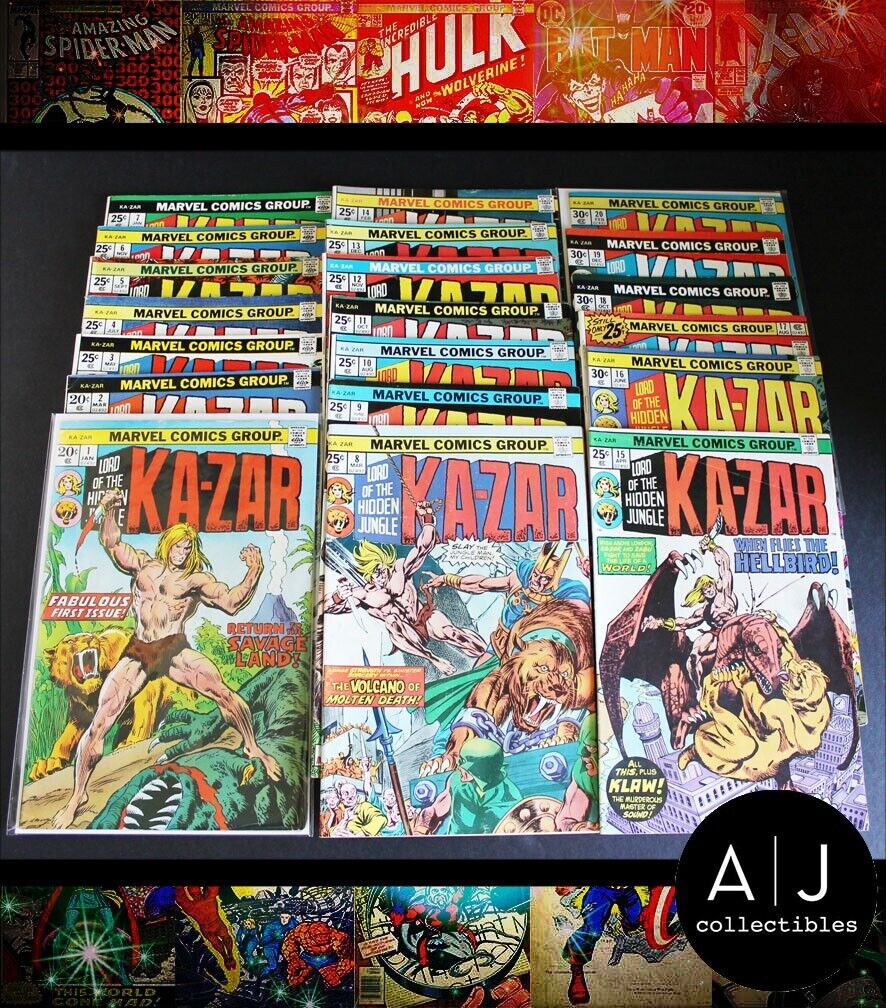 Ka-Zar #1-20 (1973) Complete Run MID TO HIGH GRADE BOOKS