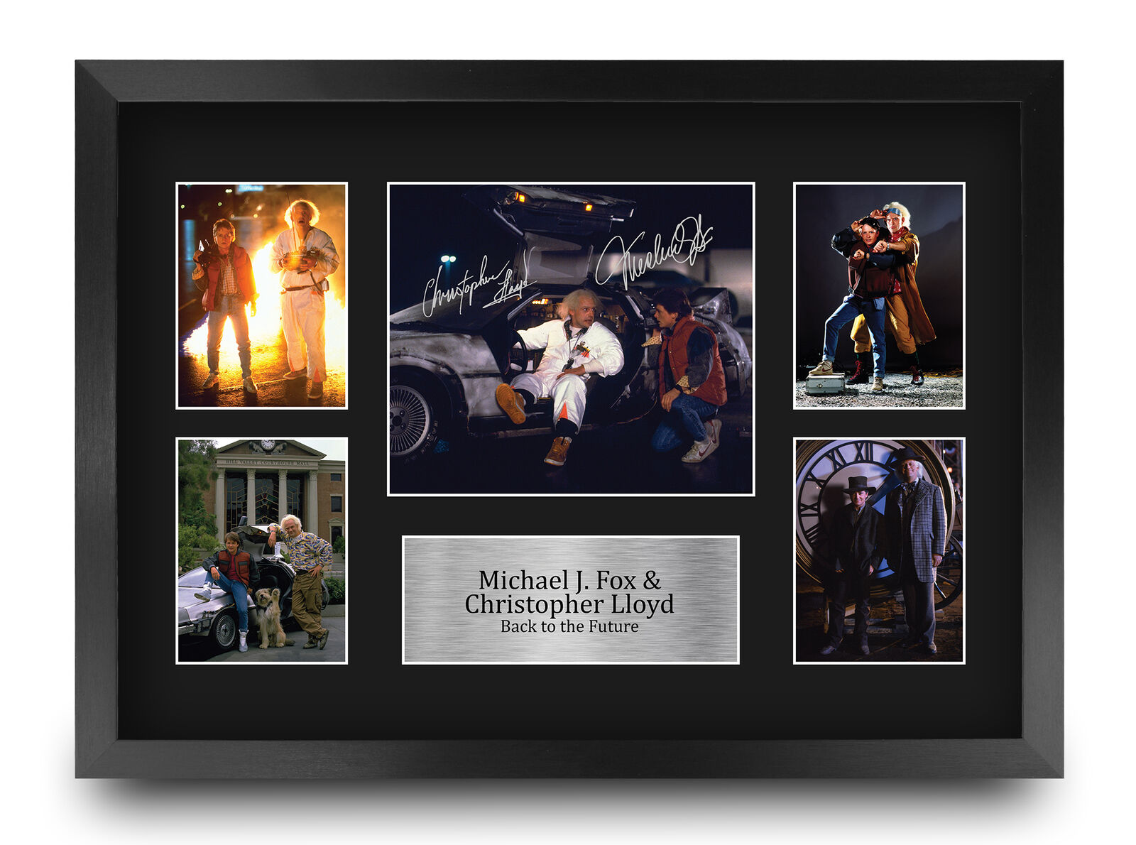Michael J Fox & Christopher Lloyd Back to the Future Framed A3 Print a Movie Fan