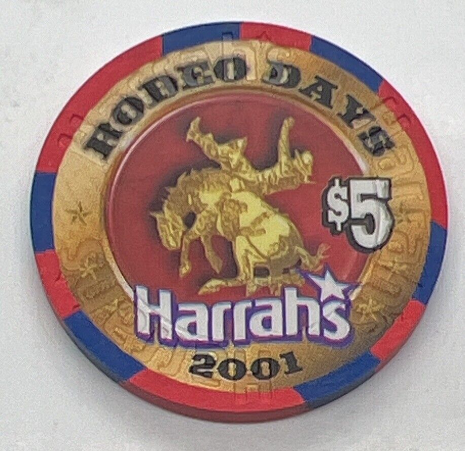 Harrah’s Las Vegas NV $5 Casino chip House Mold - Rodeo Days 2001